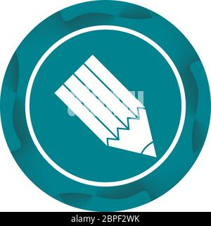 Schönes Bleistift Glyph Symbol Stock Vektor