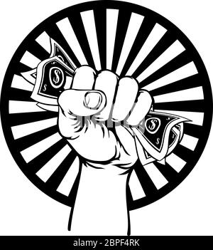 Faust Hand Cash Geld Stock Vektor