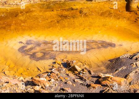 Reste der alten Minen von Riotinto in Huelva (Spanien) Stockfoto