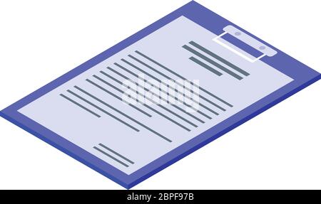 Clipboard-Symbol in der Okularliste, isometrischer Stil Stock Vektor