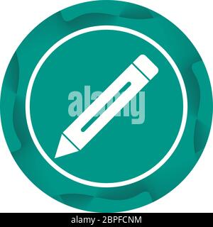 Schönes Bleistift Glyph Vektor-Symbol Stock Vektor