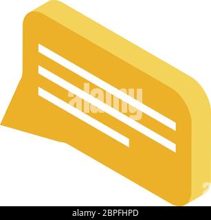 Chat-Symbol für Werbemanager, isometrischer Stil Stock Vektor