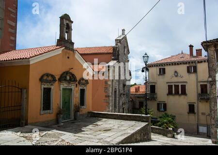 Labin ist eine Stadt in der Grafschaft Istrien, Kroatien. Stockfoto