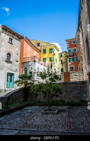 Labin ist eine Stadt in der Grafschaft Istrien, Kroatien. Stockfoto