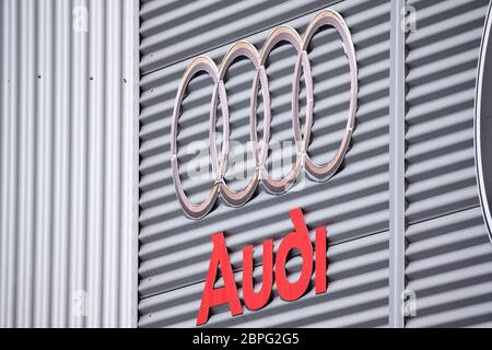 Osnabrück, 17. Mai 2020: Symbolbilder - 2020 AUDI, Logo, Schriftzug, Feature / Symbol / symbolfoto / Merkmal / Detail / Verwendung weltweit Stockfoto