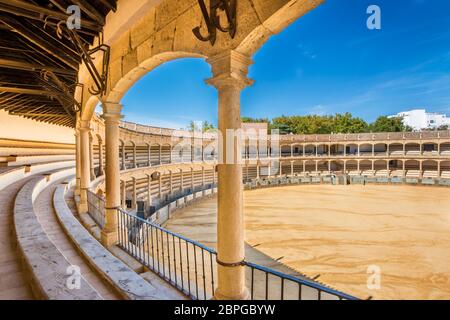 Plaza de Toros de Ronda,Stierkampfarena,Ronda,Malaga, Andalusien,Südspanien,Costa Del Sol,Spanien, Europa,Heimat des Stierkampfes Rondeño Stockfoto