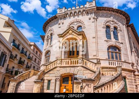 Palast der Justiz in Monaco auf der Französischen Riviera. Stockfoto