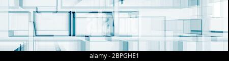 Horizontale panorama abstrakte Moderne Projekt. 3D-Rendering Stockfoto