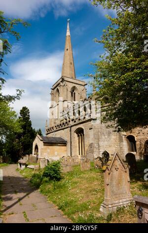 St. Martins Anglikanische Pfarrkirche, Ancaster Dorf, Lincolnshire, England Stockfoto