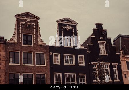 Typische mittelalterliche Stein Belgien Häuser, Bau und Architektur Stockfoto