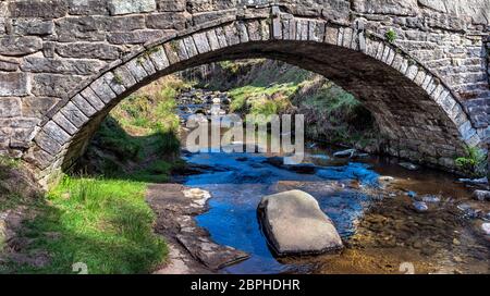 Three Shires Head, AX Edge Moor, wo Cheshire, Derbyshire und Staffordshire aufeinander treffen, England, Großbritannien Stockfoto