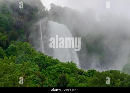 Marmore Falls, Wasserfall in Italien, Provinz Terni, Umbrien Stockfoto