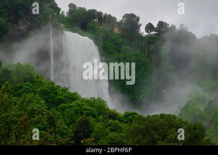 Marmore Falls, Wasserfall in Italien, Provinz Terni, Umbrien Stockfoto