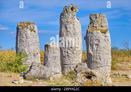Die Steinwüste (Pobiti Kamani) - Fabulous Rock Phänomen in der Provinz Varna, Bulgarien Stockfoto