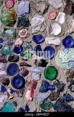 Tower Wall, Watts Towers of Simon Rodia State Historic Park, Kalifornien Stockfoto