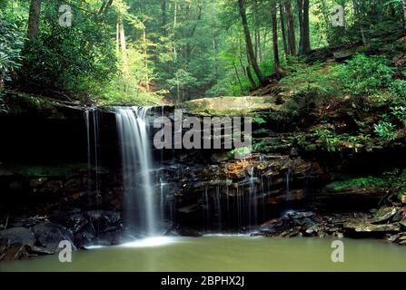 Marsh Gabel Falls, Twin Falls State Park, West Virginia Stockfoto