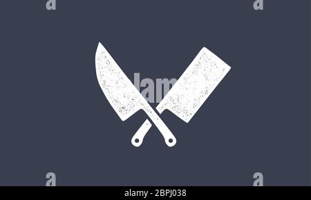 Symbole für Metzgermesser Stock Vektor