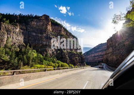 Wunderschöne Aussicht auf Colorado Mountains Nationalparks im Sommer Stockfoto