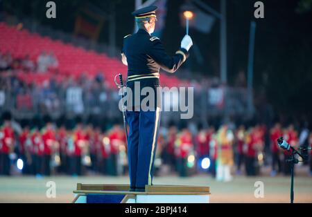 Beating Retreat 2018 bei der Horse Guards Parade, London, Großbritannien Stockfoto