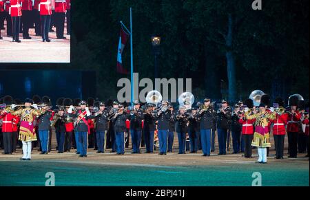 Beating Retreat 2018 bei der Horse Guards Parade, London, Großbritannien Stockfoto