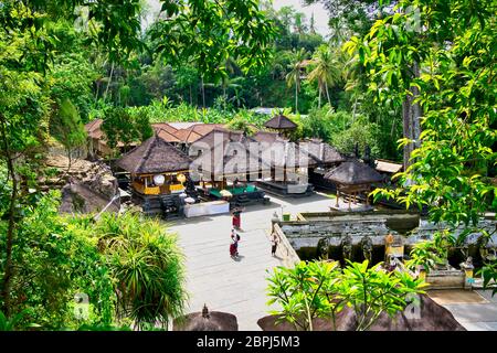 Der antike Tempel von Pura Gua Gajah auf Bali, Indonesien. Stockfoto