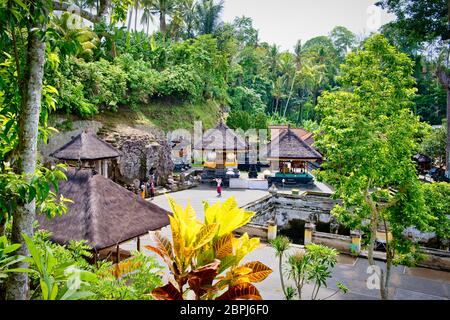 Der antike Tempel von Pura Gua Gajah auf Bali, Indonesien. Stockfoto