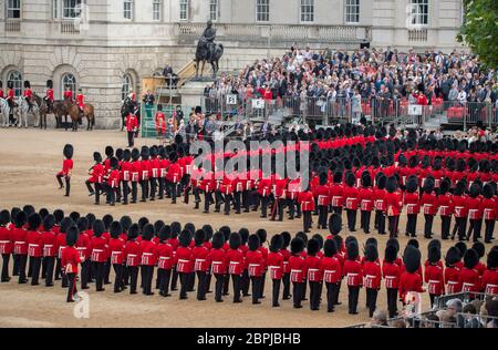 Die Colonels Review 2018 in Horse Guards Parade am 2. Juni 2018, eine Woche vor Trooping the Color, London, Großbritannien Stockfoto