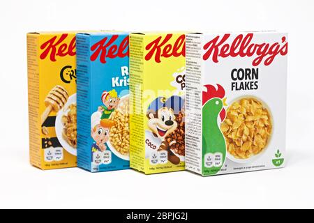 Kellogg's Mini Single-Serve Boxen Stockfoto