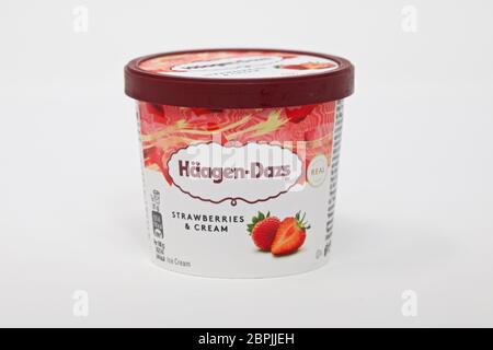 Haagen-Dazs Erdbeeren & Eis-Eis Stockfoto
