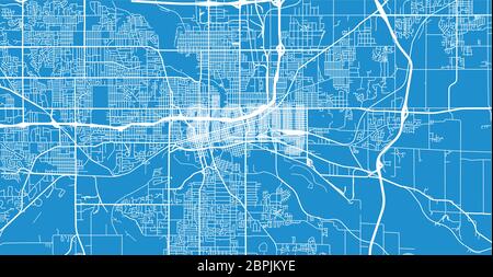 Stadtvektor Stadtplan von des Moines, USA. Hauptstadt des Bundesstaates Iowa Stock Vektor