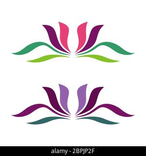 Lily oder Lotus Blume Natur Logo Vorlage Illustration Design. Vektor EPS 10. Stockfoto