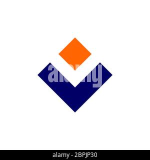 Diamond Shape Logo Vorlage Illustration Design. Vektor EPS 10. Stockfoto