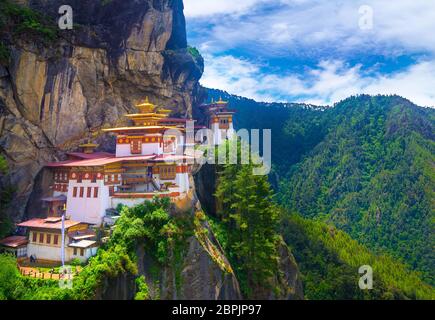 Taktshang Goemba, Tiger Nest Kloster, Bhutan Stockfoto