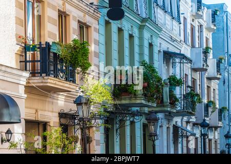 Die Architektur der Innenstadt von Batumi in der Autonomen Republik Adscharien, Georgia. Stockfoto