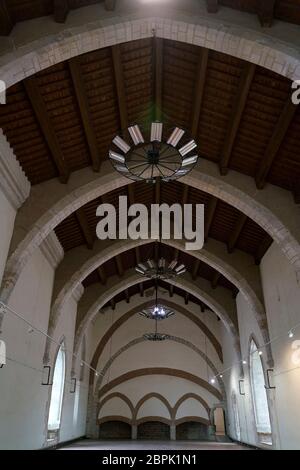 Der große Saal des Palastes der Könige von Mallorca. Perpignan. Pyrenäen-Orientales. Occitanie.Frankreich Stockfoto