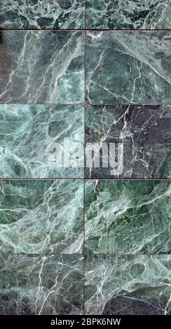Luxuriöse grünem Marmor Stein Fliesen Hintergrund Vertikal Stockfoto