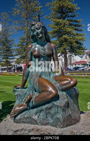 Pania of the Reef, Skulptur von V. Lera aus Viareggio, Italien, in Napier, Hawke's Bay Region, North Island, Neuseeland Stockfoto