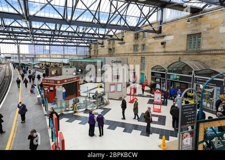 Bahnhof Carlisle, Carlisle, Cumbria, England, Großbritannien Stockfoto