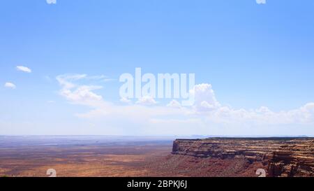 Arizona-Panorama von Moki Dugway, Muley Point zu übersehen.  Offener Raum. Vereinigte Staaten von Amerika Stockfoto