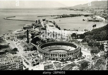 Altes Foto von Málaga, Andalusien, Spanien. Stockfoto