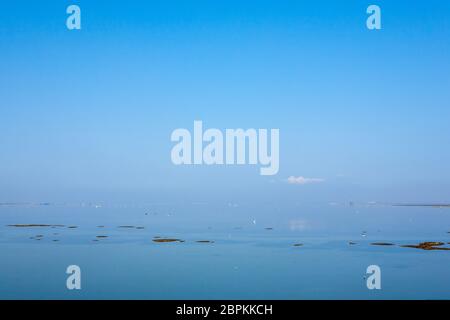 Meeresmündung Strand Landschaft. Po River Lagune, Italien. Italienische Wahrzeichen Stockfoto