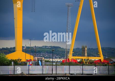 Harland & Wolfe Werft, Belfast, Nordirland. Stockfoto