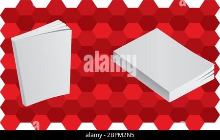 Mock-up-Illustration des leeren Buches auf abstraktem Hintergrund Stock Vektor