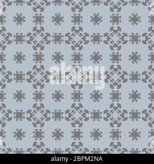 Nahtloses Muster mit kleinen Herzen. Farbe hellblau und grau. Vektor. Stock Vektor