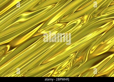 golden gelb abstrakt Satin Metall Stockfoto
