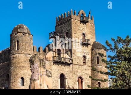 Fasil Ghebbi Royal Enclosure ist die Überreste einer Festung - Stadt in Gondar, Äthiopien. Es war im 17. Jahrhundert von Kaiser Fasilides gegründet und wa Stockfoto