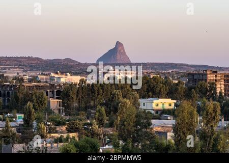 Zu Fuß rund um die historische Stadt Aksum - Äthiopien, Afrika Stockfoto