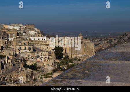 Matera ist eine der ältesten Städte der Welt, deren Gebiet hält Beweise für menschliche Siedlungen ab der Altsteinzeit und ohne interrup Stockfoto