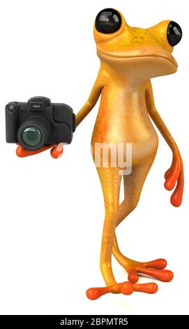 Spaß gelb Frog - 3D-Darstellung Stockfoto