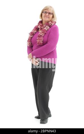 Reife Frau in die Kamera lächeln Stockfoto